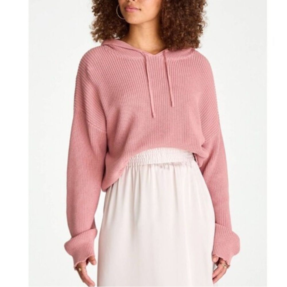 525 Shaker Hoodie Knit Green Neon Oversized Sweater‎ Size S